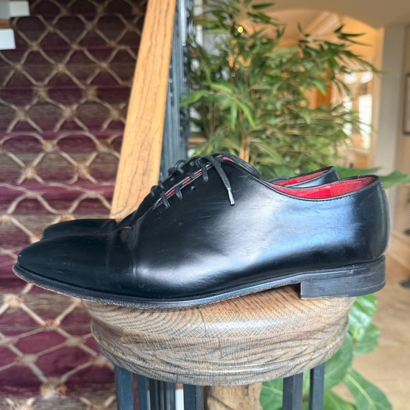 LUCA FALCONE men’s black leather dress shoe made in Italy  9.5. Very good cond main image 2